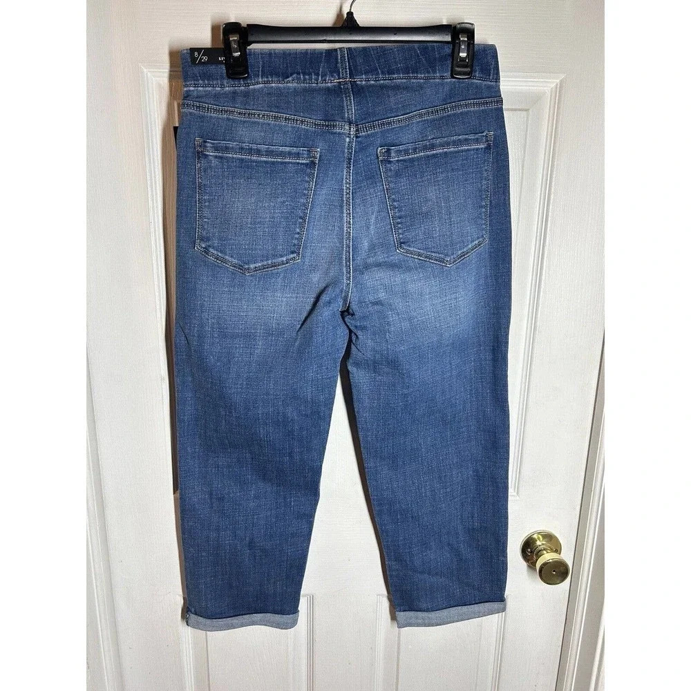 Liverpool Chloe Crop in Brinkley Denim Dark Wash Skinny Size 8/29 - Picture 3 of 10